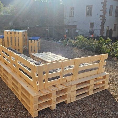 Palettenlounge Rückansicht