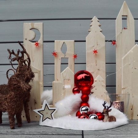 Eine Weihnachtsstadt aus Holz